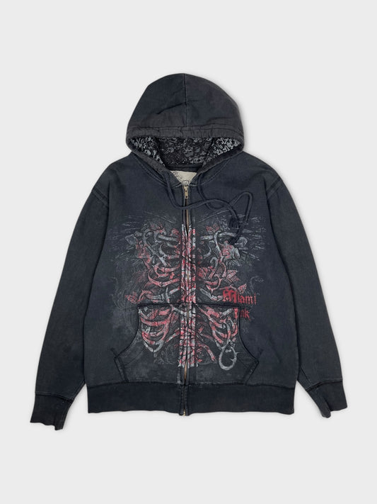 MIAMI INK RIBCAGE ZIP UP